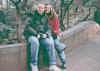Donna and Dustin in Garden, Tokyo.jpg (181541 bytes)
